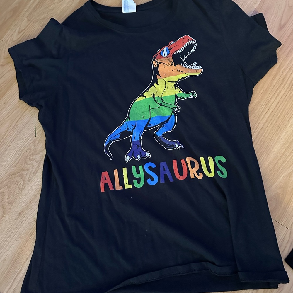 Allysaurus Pride Black T-Shirt